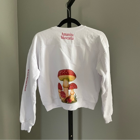 WeedGreen Amanita Muscaria Mushroom Printed Graphic Sweater Size Large - Picture 2 of 6